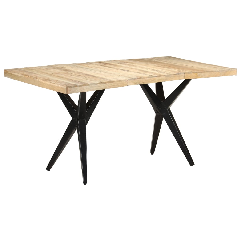 Eettafel 160x80x76 cm ruw mangohout is nu te koop bij PeponiXL, paradijselijk wonen!