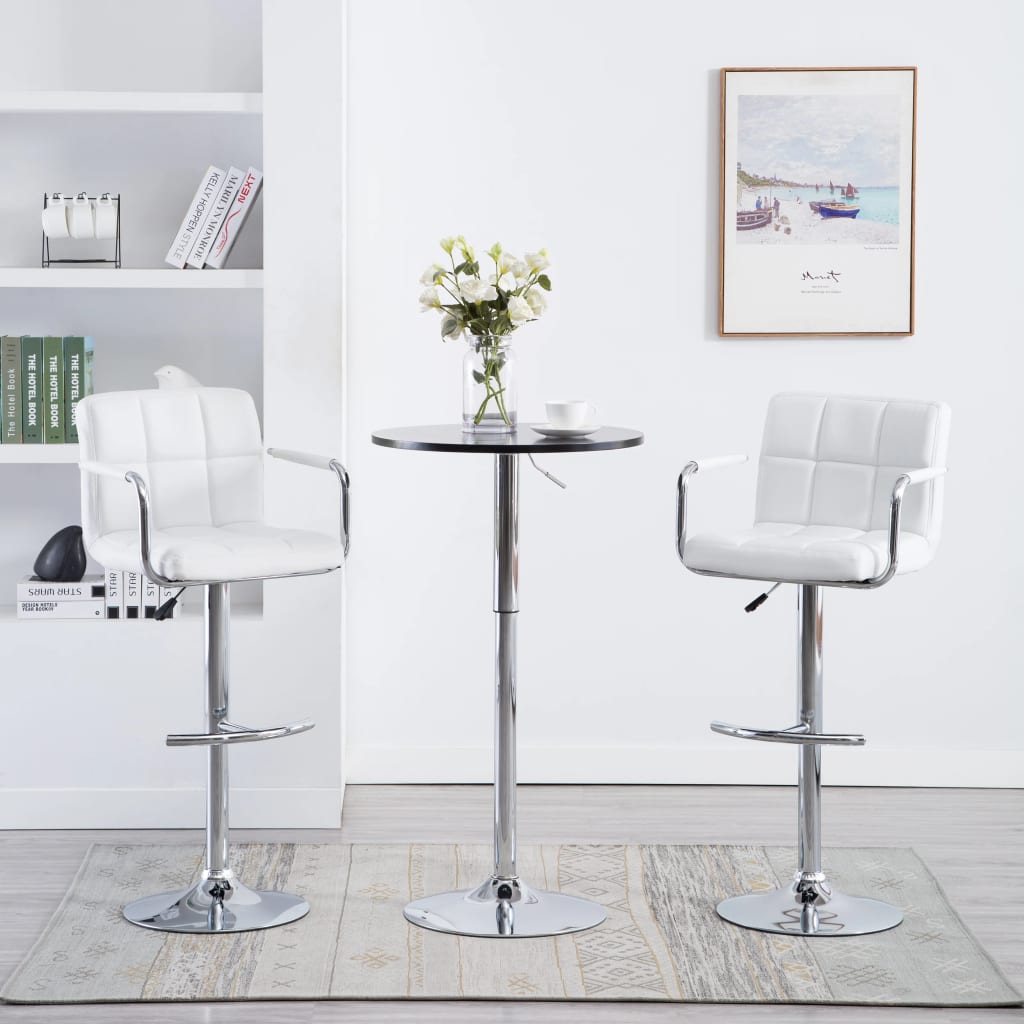 Barstoelen 2 st kunstleer wit is nu te koop bij PeponiXL, paradijselijk wonen!