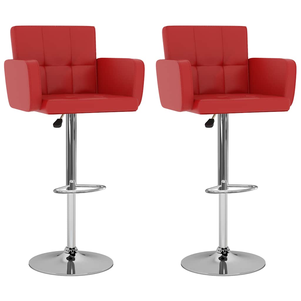 Barstoelen 2 st kunstleer rood is nu te koop bij PeponiXL, paradijselijk wonen!
