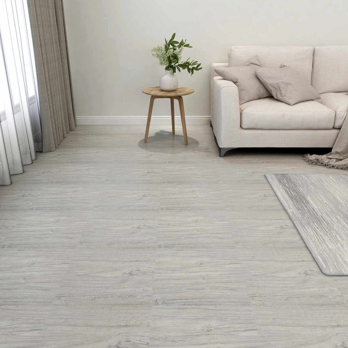 Vloerplanken 5,11 m² 55 pcs PVC Grijs en Hout is nu te koop bij PeponiXL, paradijselijk wonen!
