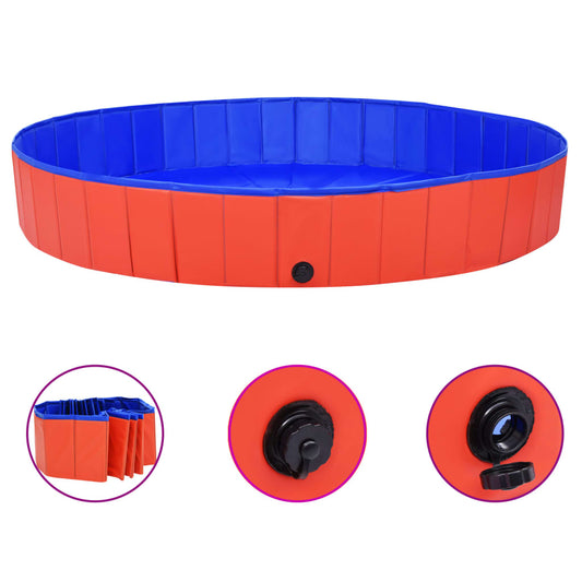 Hondenzwembad inklapbaar 200x30 cm PVC rood is nu te koop bij PeponiXL, paradijselijk wonen!