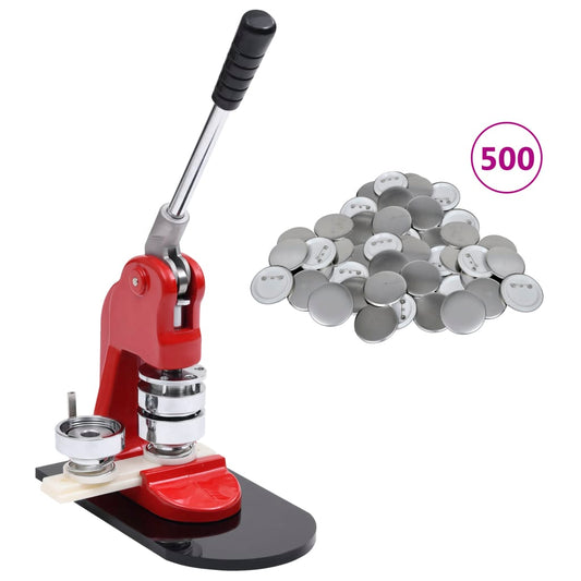 Buttonmachine met 500 st buttononderdelen 58 mm is nu te koop bij PeponiXL, paradijselijk wonen!