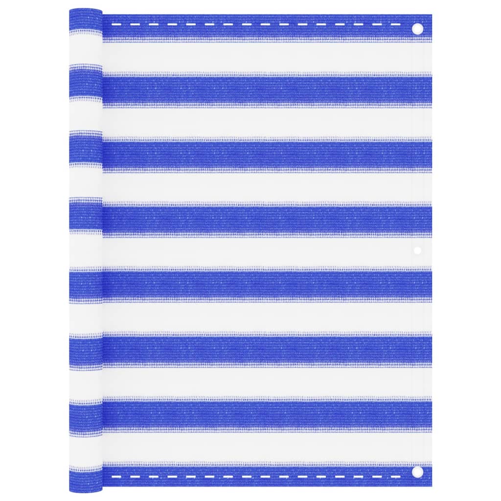Balkonscherm 90x300 cm HDPE blauw en wit is nu te koop bij PeponiXL, paradijselijk wonen!