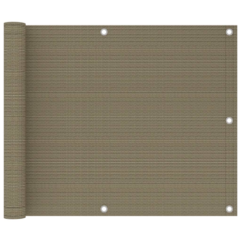 Balkonscherm 75x500 cm HDPE taupe is nu te koop bij PeponiXL, paradijselijk wonen!