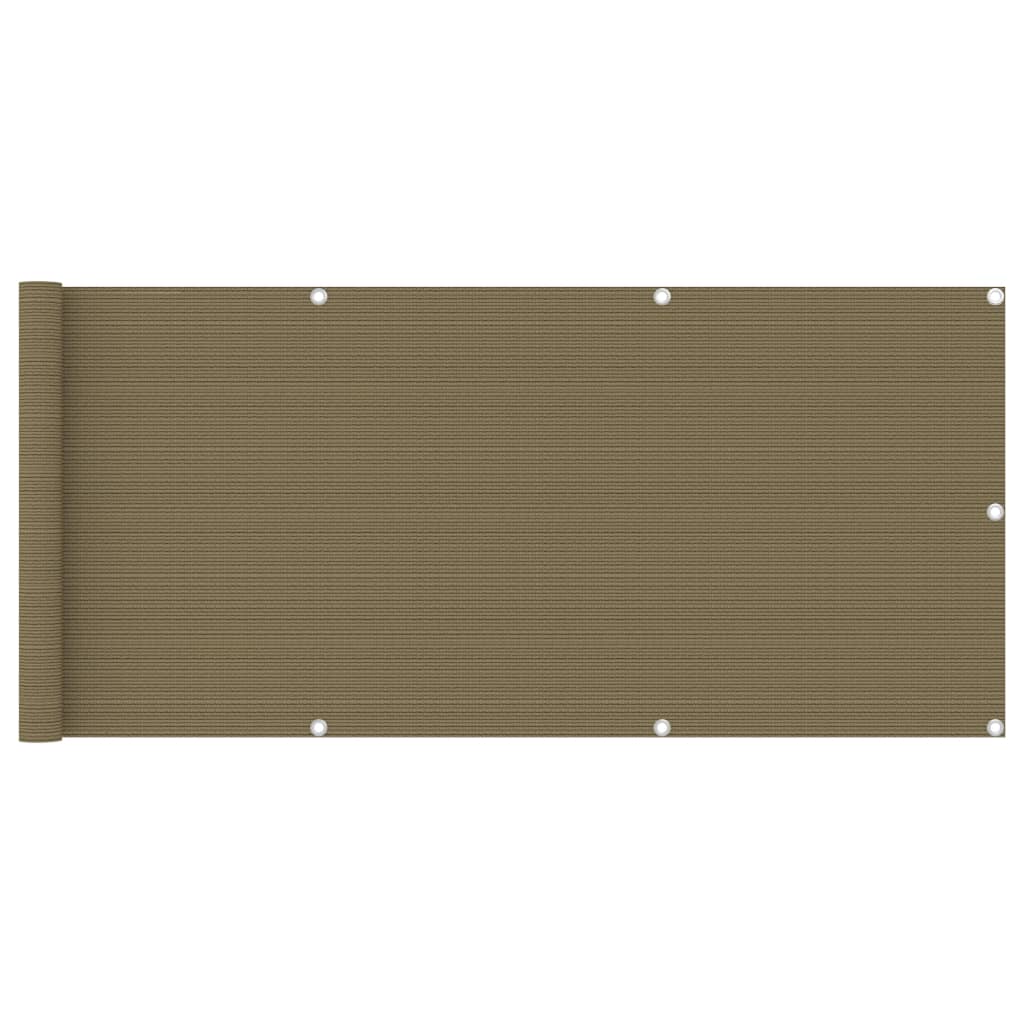 Balkonscherm 75x600 cm HDPE taupe is nu te koop bij PeponiXL, paradijselijk wonen!