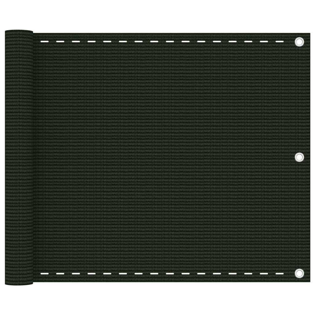 Balkonscherm 75x600 cm HDPE donkergroen is nu te koop bij PeponiXL, paradijselijk wonen!