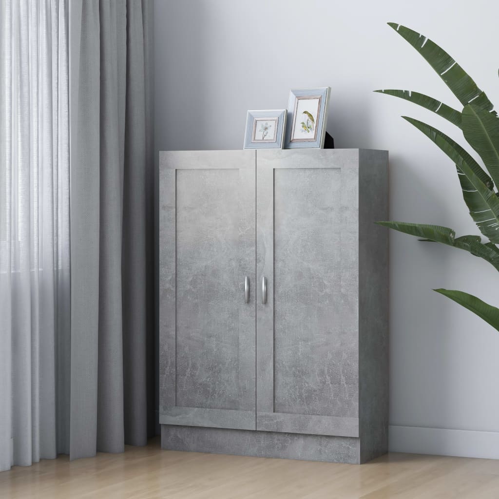 Boekenkast 82,5x30,5x115 cm spaanplaat betongrijs is nu te koop bij PeponiXL, paradijselijk wonen!
