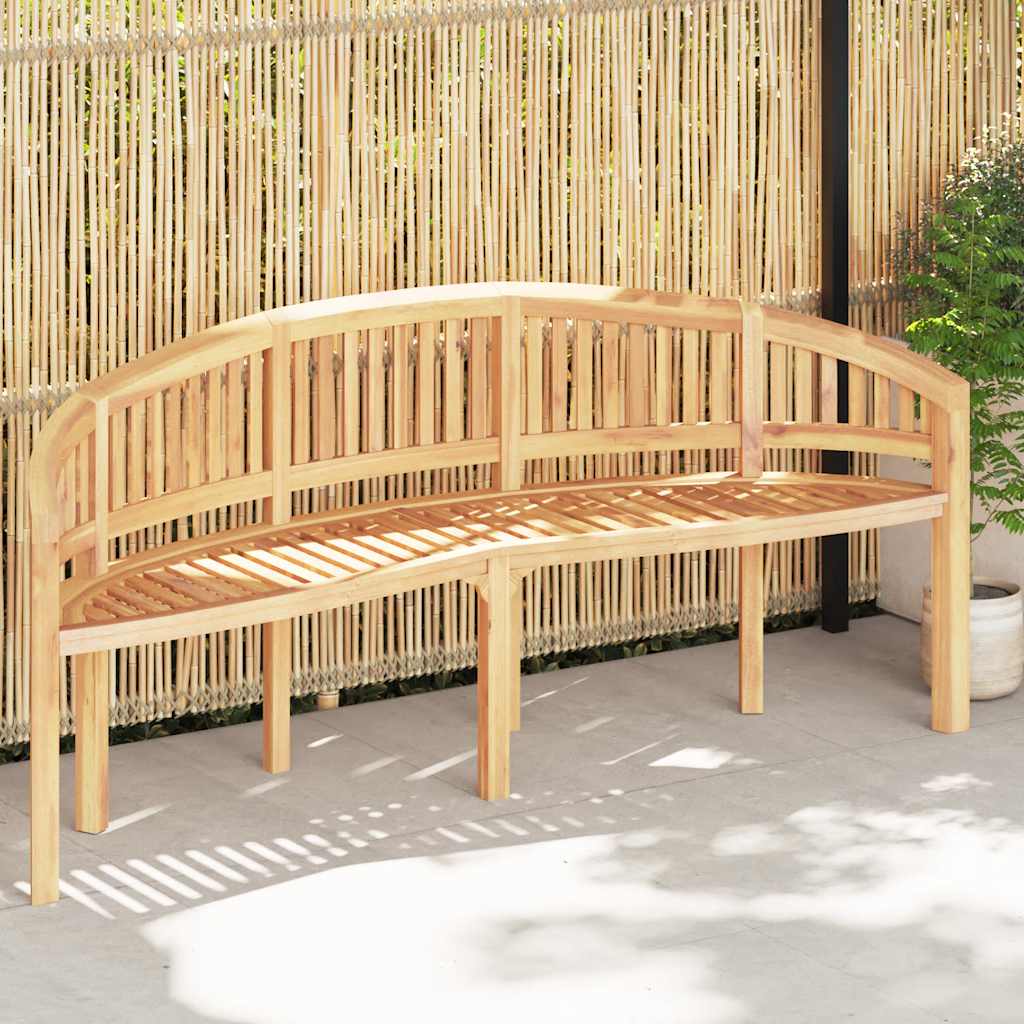 Bankje banaanvormig 200 cm massief teakhout is nu te koop bij PeponiXL, paradijselijk wonen!