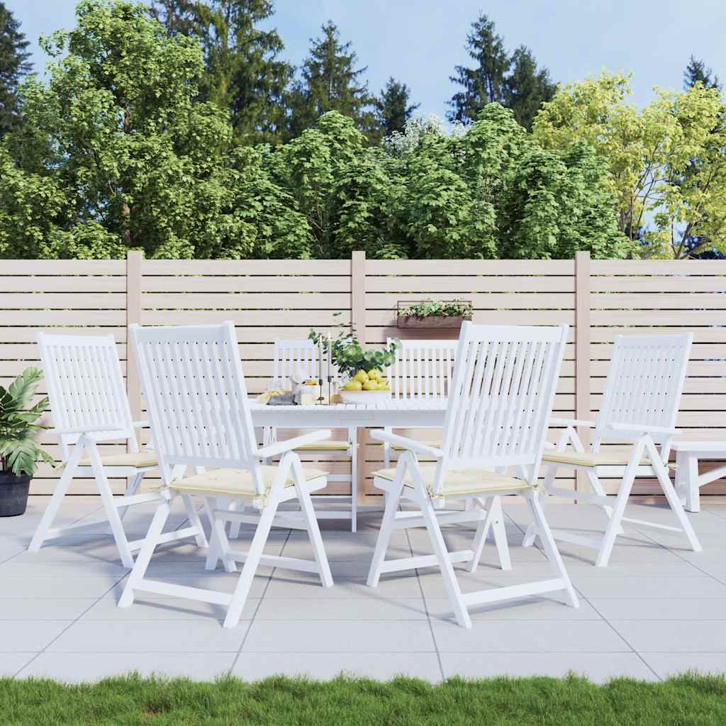 Tuinstoelkussens 6 st 40x40x4 cm oxford stof crèmekleurig is nu te koop bij PeponiXL, paradijselijk wonen!