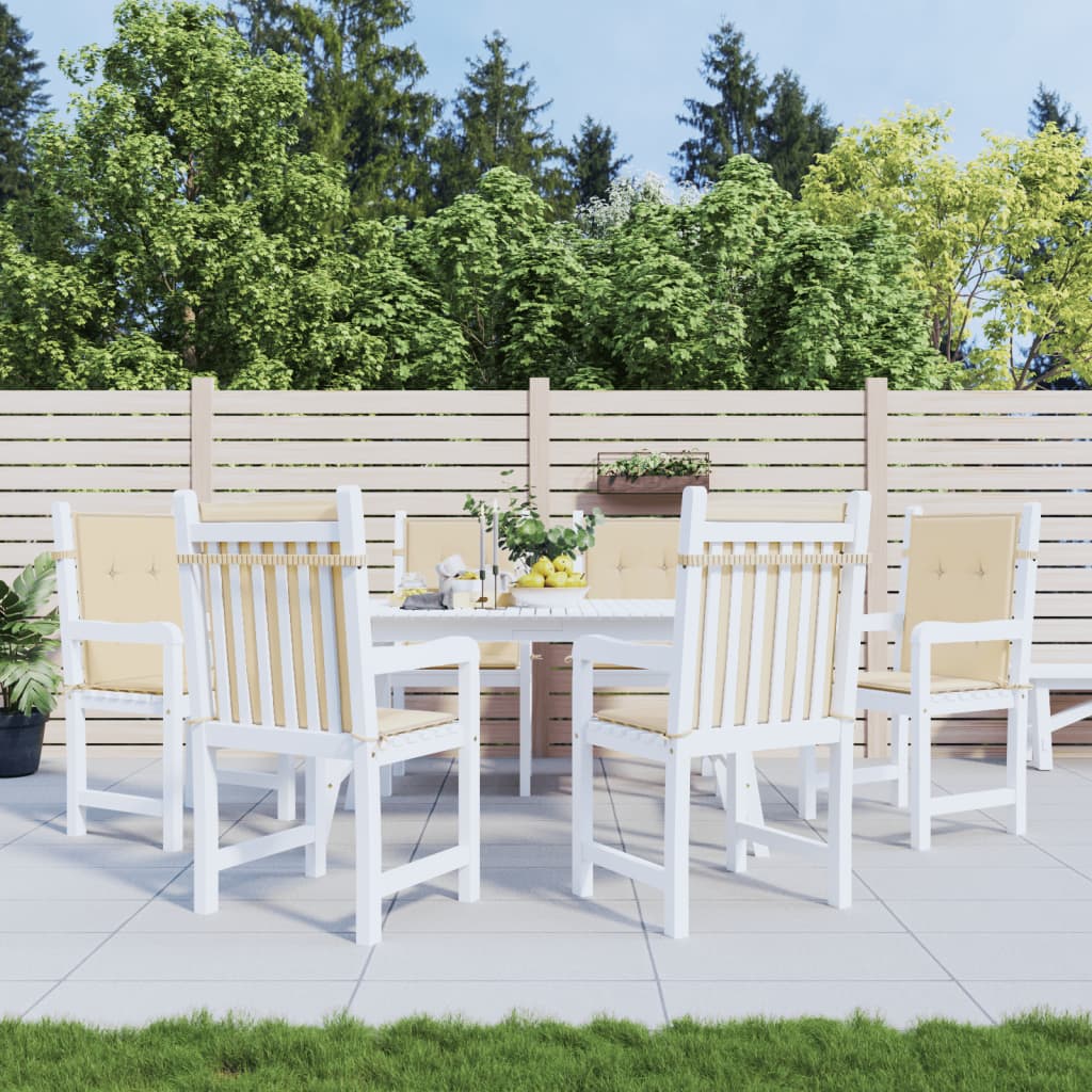 Tuinstoelkussens 6 st 100x50x3 cm oxford stof beige is nu te koop bij PeponiXL, paradijselijk wonen!
