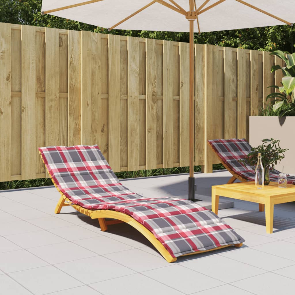 Ligbedkussen 200x60x3 cm oxford stof ruitpatroon rood is nu te koop bij PeponiXL, paradijselijk wonen!