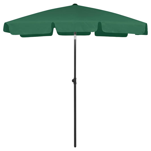 Strandparasol 180x120 cm groen is nu te koop bij PeponiXL, paradijselijk wonen!