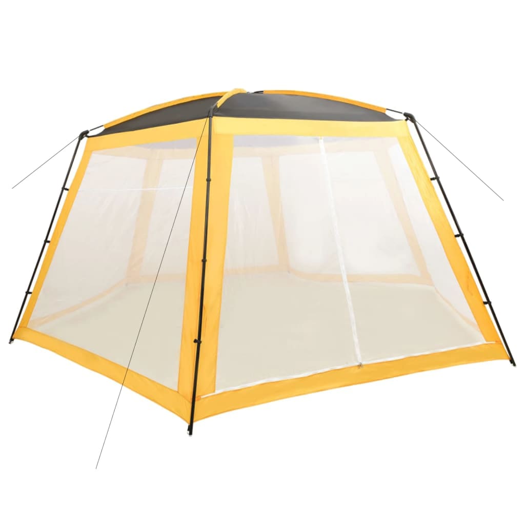 Zwembadtent 660x580x250 cm stof geel is nu te koop bij PeponiXL, paradijselijk wonen!
