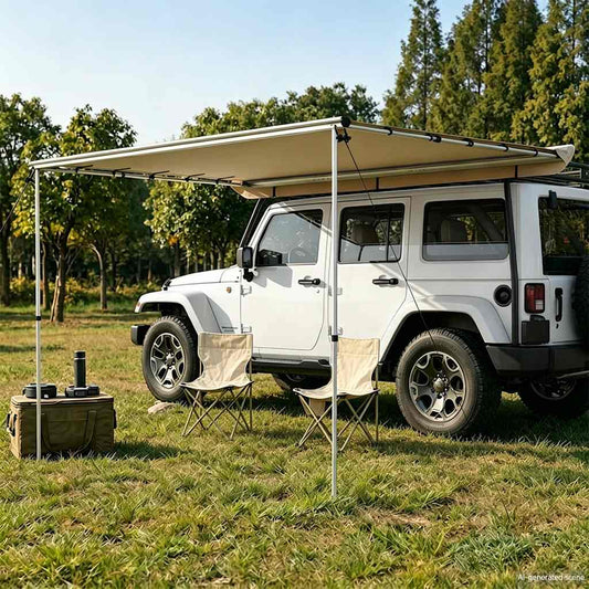 Luifel voor camper en caravan 3,6x3x2,15 m beige is nu te koop bij PeponiXL, paradijselijk wonen!