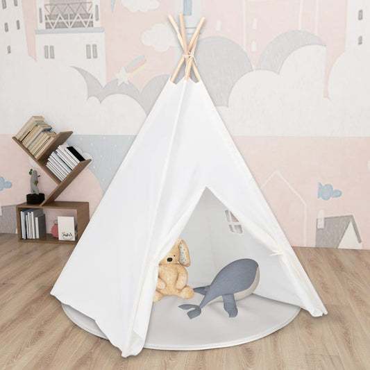 Kindertipitent met tas 120x120x150 cm peachskin wit is nu te koop bij PeponiXL, paradijselijk wonen!