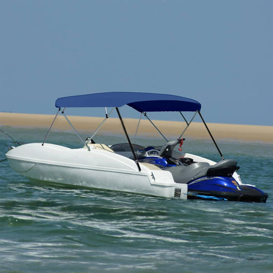 Biminitop 4-boogs 243x(230-244)x137 cm marineblauw is nu te koop bij PeponiXL, paradijselijk wonen!