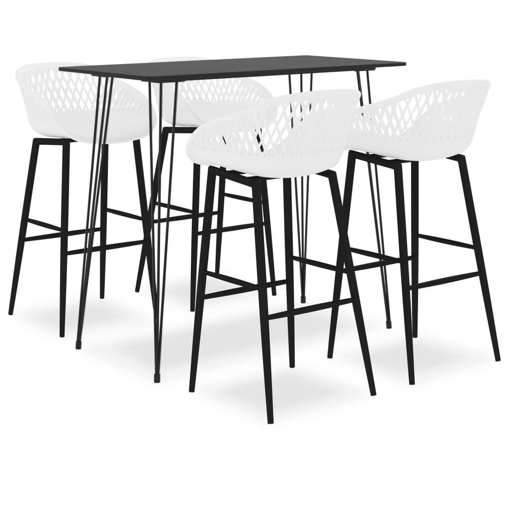 5-delige Barset zwart en wit is nu te koop bij PeponiXL, paradijselijk wonen!