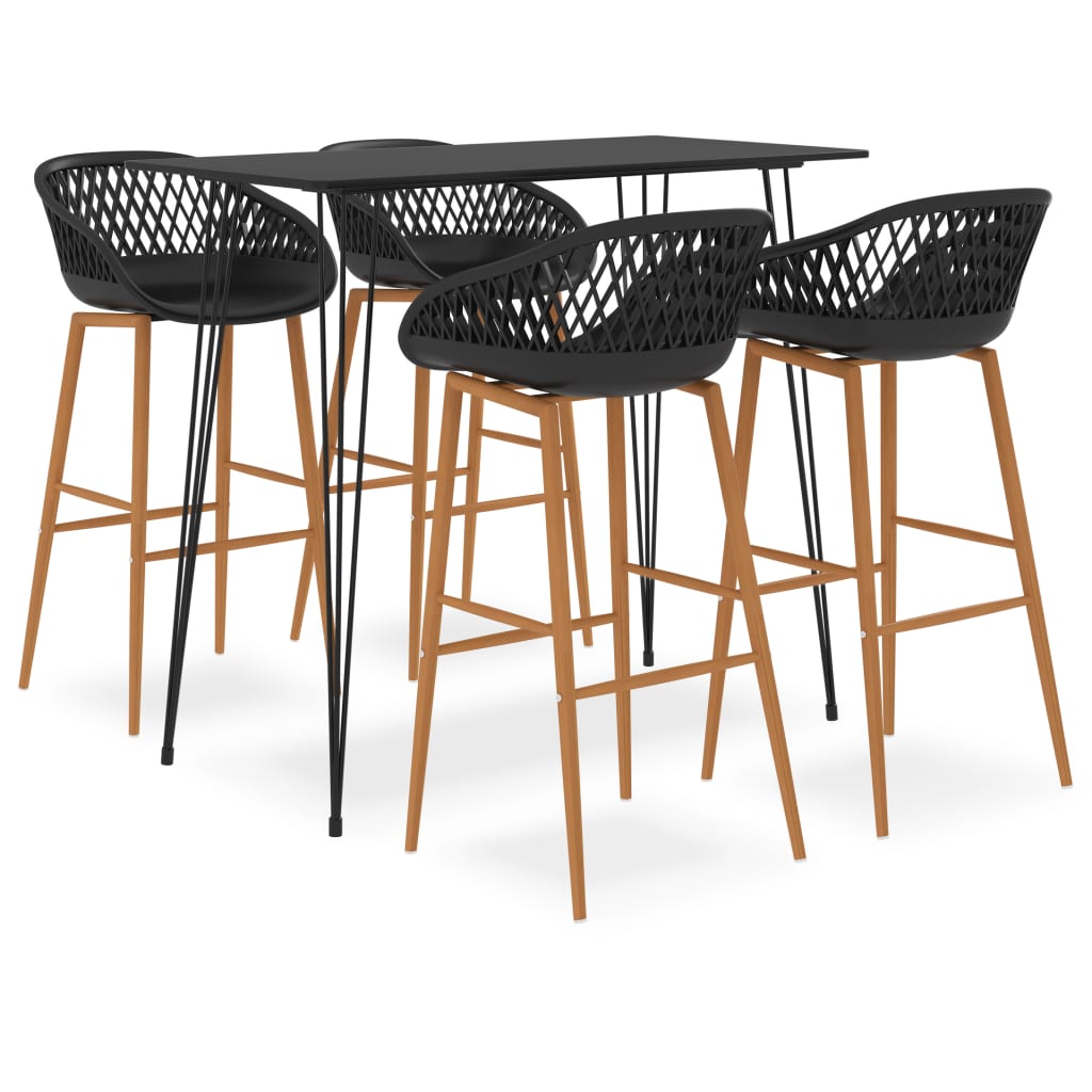 5-delige Barset zwart is nu te koop bij PeponiXL, paradijselijk wonen!