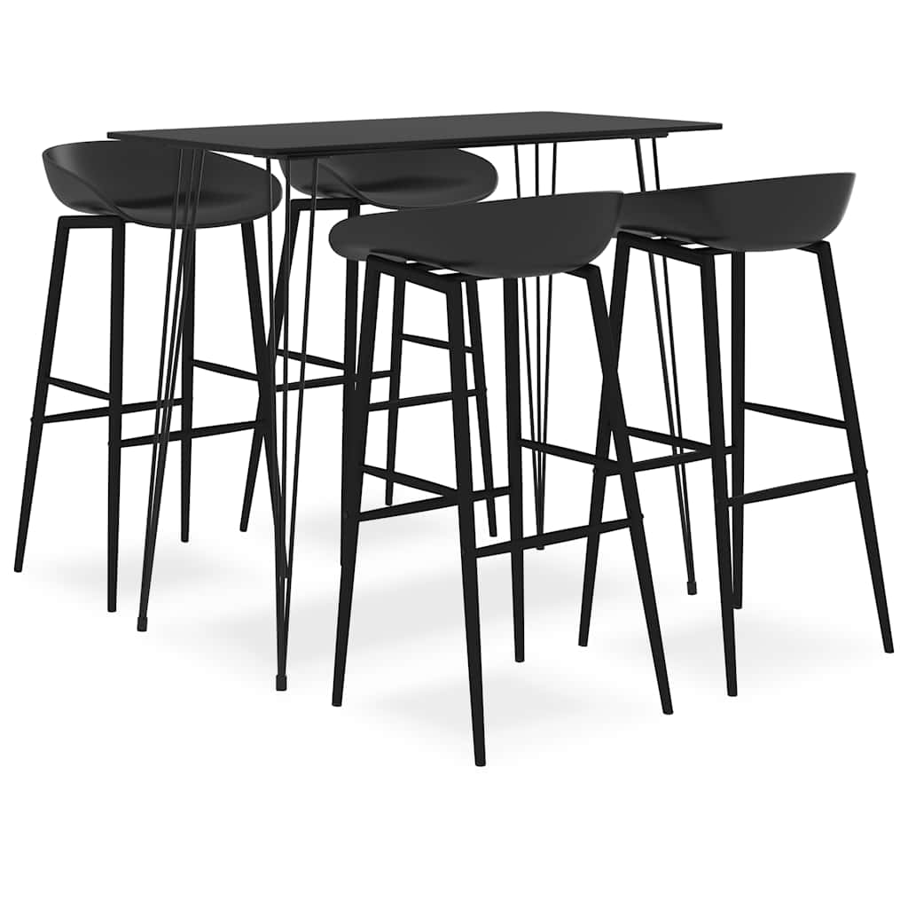 5-delige Barset zwart is nu te koop bij PeponiXL, paradijselijk wonen!