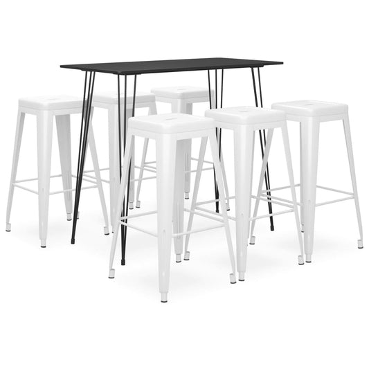 7-delige Barset zwart en wit is nu te koop bij PeponiXL, paradijselijk wonen!