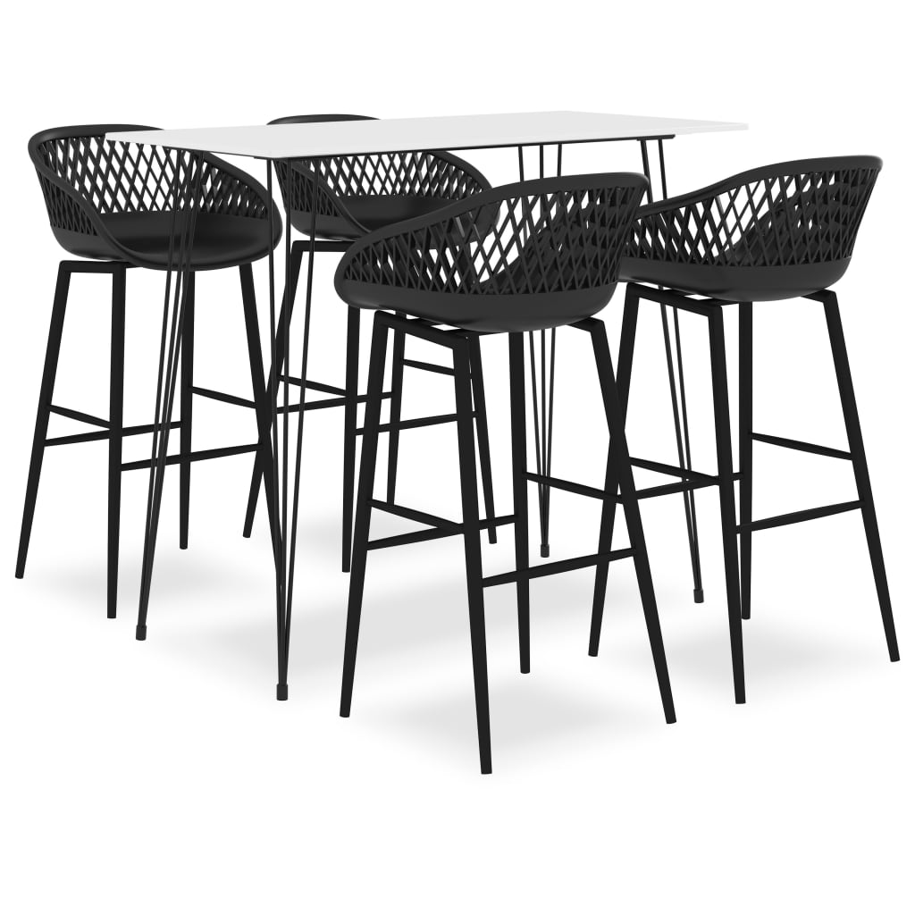 5-delige Barset wit en zwart is nu te koop bij PeponiXL, paradijselijk wonen!