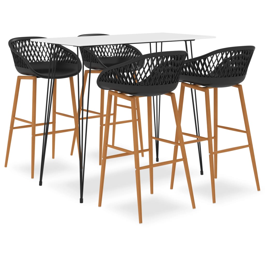 5-delige Barset wit en zwart is nu te koop bij PeponiXL, paradijselijk wonen!