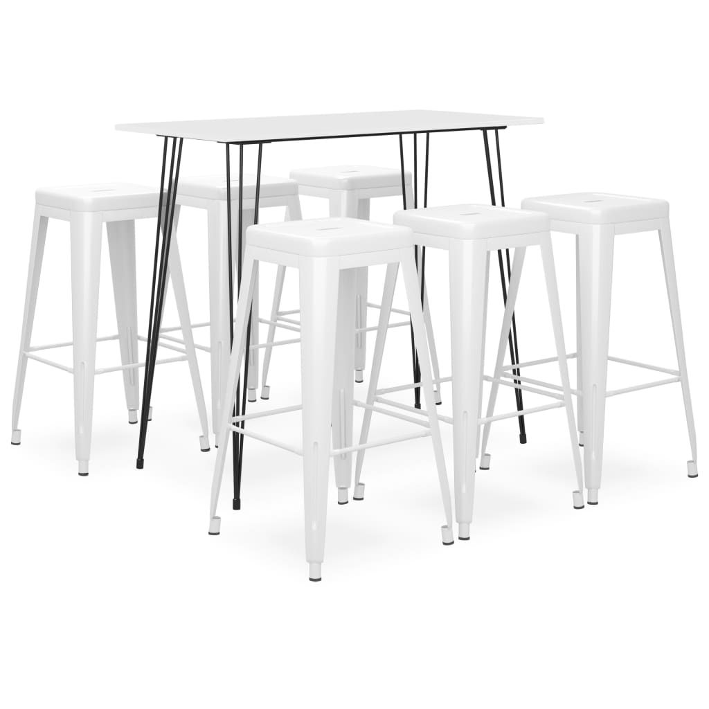 7-delige Barset wit is nu te koop bij PeponiXL, paradijselijk wonen!