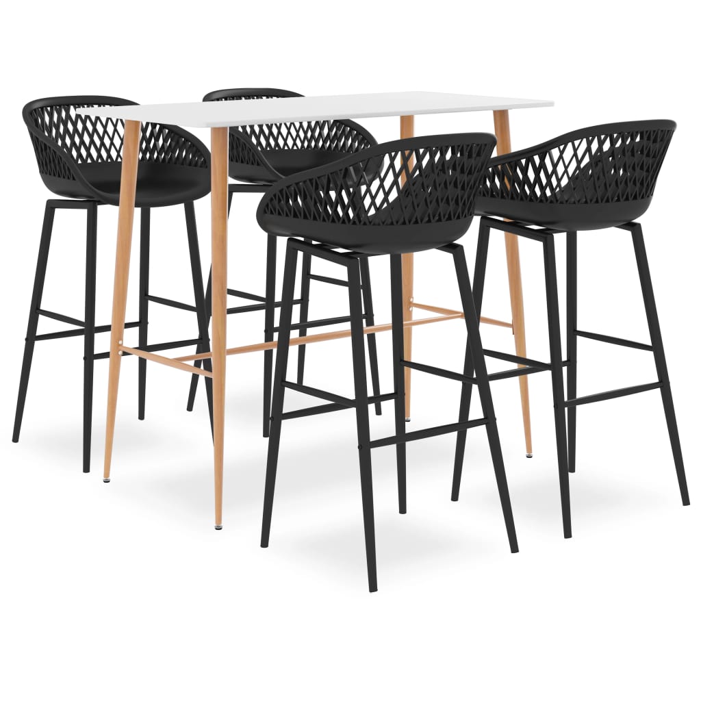 5-delige Barset wit en zwart is nu te koop bij PeponiXL, paradijselijk wonen!