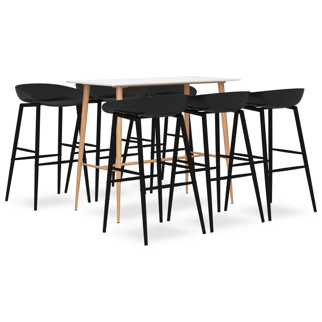 7-delige Barset wit en zwart is nu te koop bij PeponiXL, paradijselijk wonen!