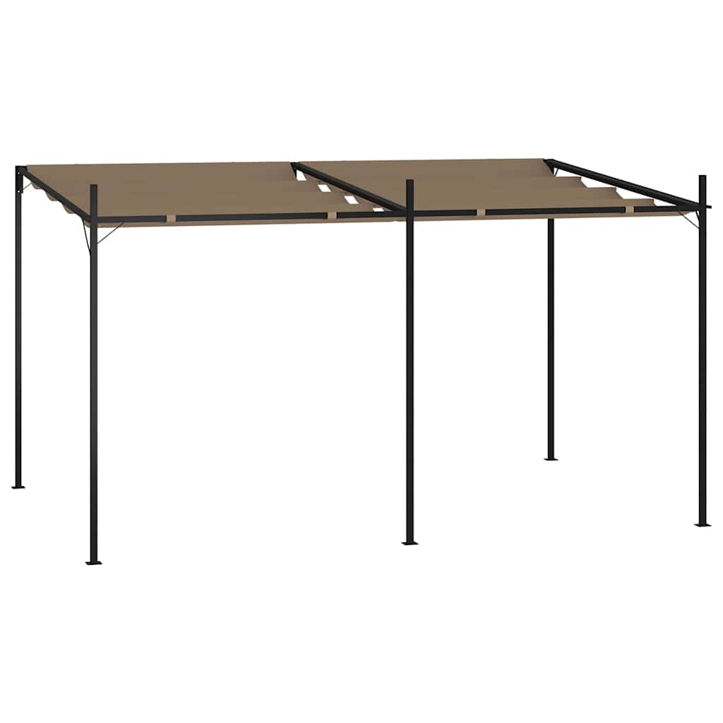 Prieel met uittrekbaar dak 400x300x233 cm taupe is nu te koop bij PeponiXL, paradijselijk wonen!