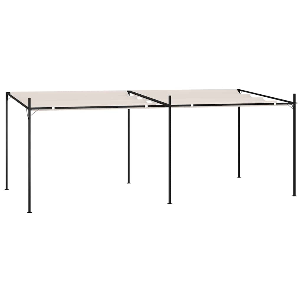 Prieel met uittrekbaar dak 600x300x233 cm crèmekleurig is nu te koop bij PeponiXL, paradijselijk wonen!