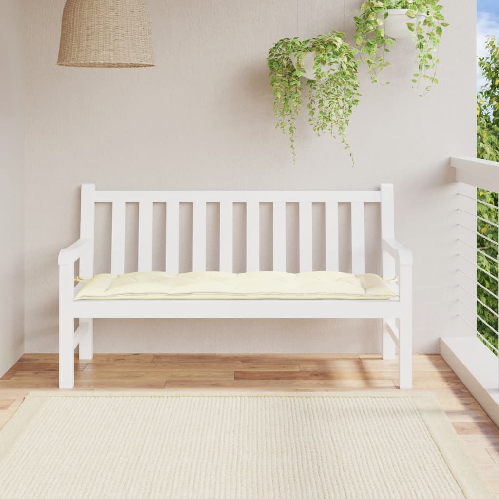 Tuinbankkussen 150x50x7 cm oxford stof crèmewit is nu te koop bij PeponiXL, paradijselijk wonen!