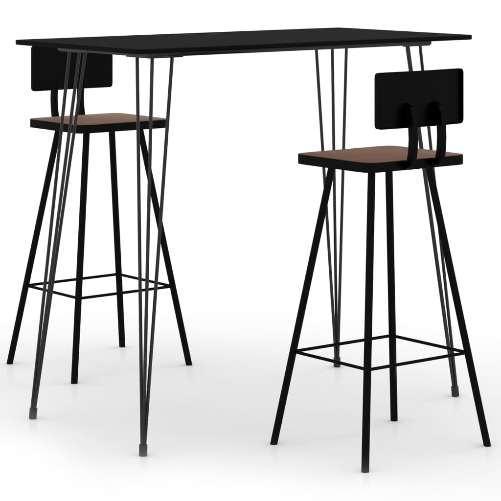 3-delige Barset zwart is nu te koop bij PeponiXL, paradijselijk wonen!