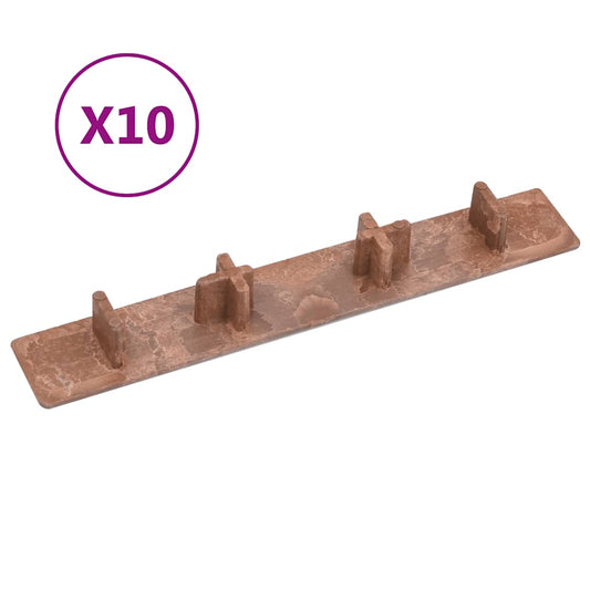 Terrasafdekkappen 10 st kunststof bruin is nu te koop bij PeponiXL, paradijselijk wonen!