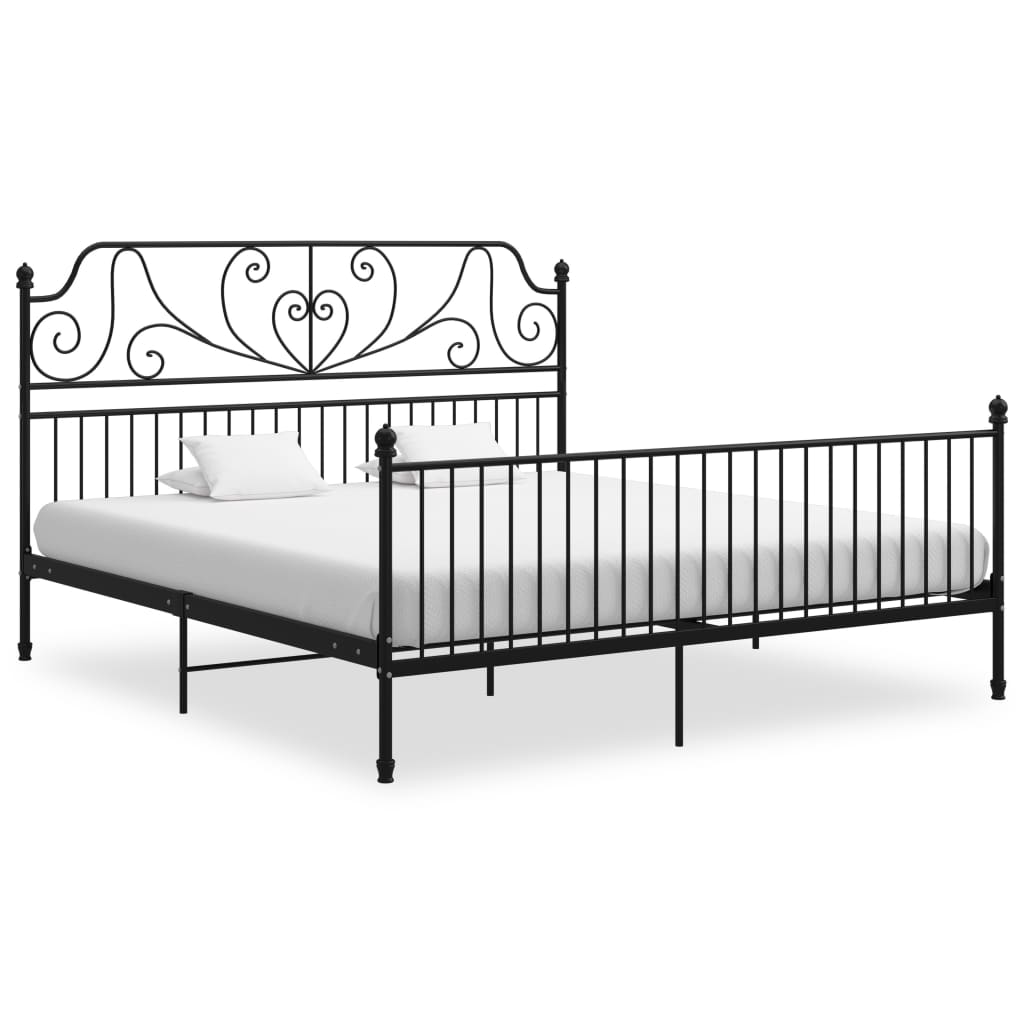 Bedframe metaal zwart 180x200 cm is nu te koop bij PeponiXL, paradijselijk wonen!