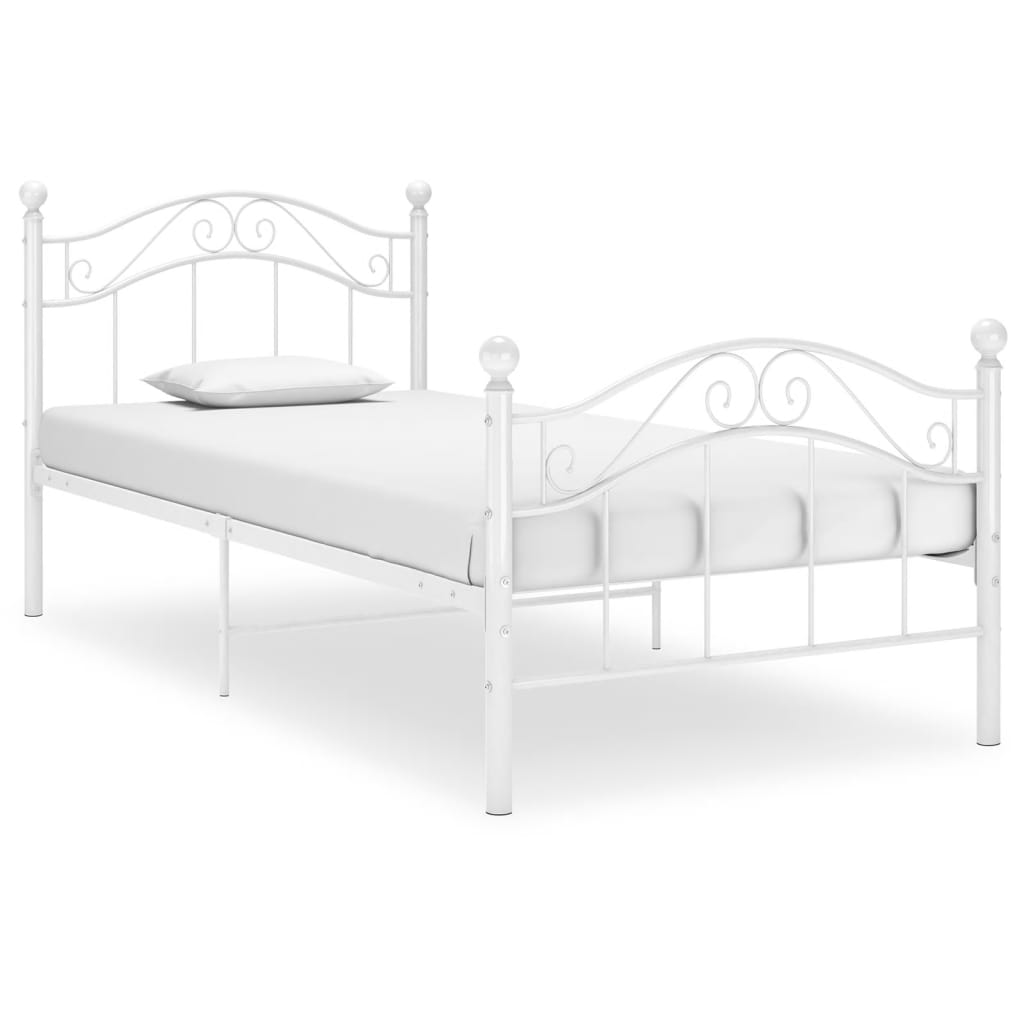 Bedframe metaal wit 100x200 cm is nu te koop bij PeponiXL, paradijselijk wonen!