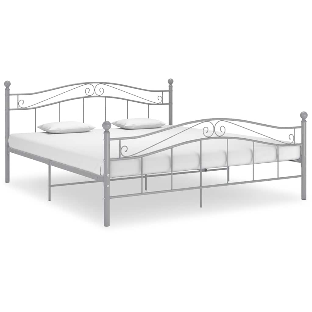 Bedframe metaal grijs 180x200 cm is nu te koop bij PeponiXL, paradijselijk wonen!
