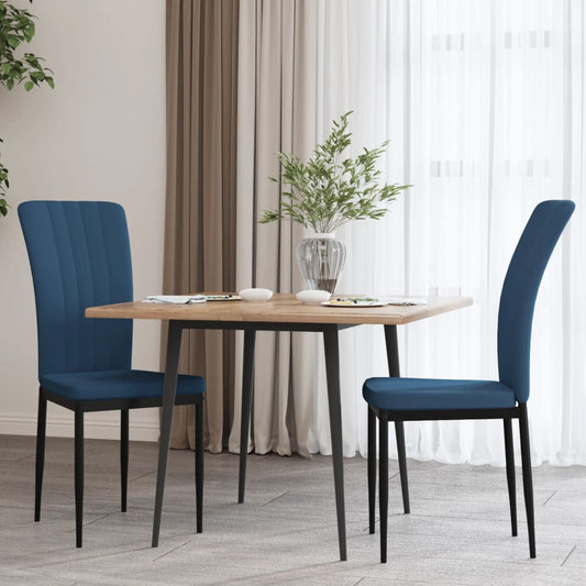 Eetkamerstoelen 2 st fluweel blauw is nu te koop bij PeponiXL, paradijselijk wonen!