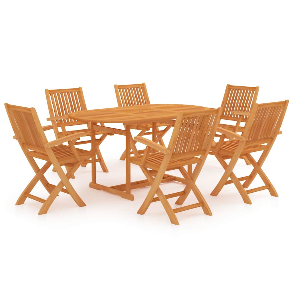 7-delige Tuinset massief teakhout is nu te koop bij PeponiXL, paradijselijk wonen!