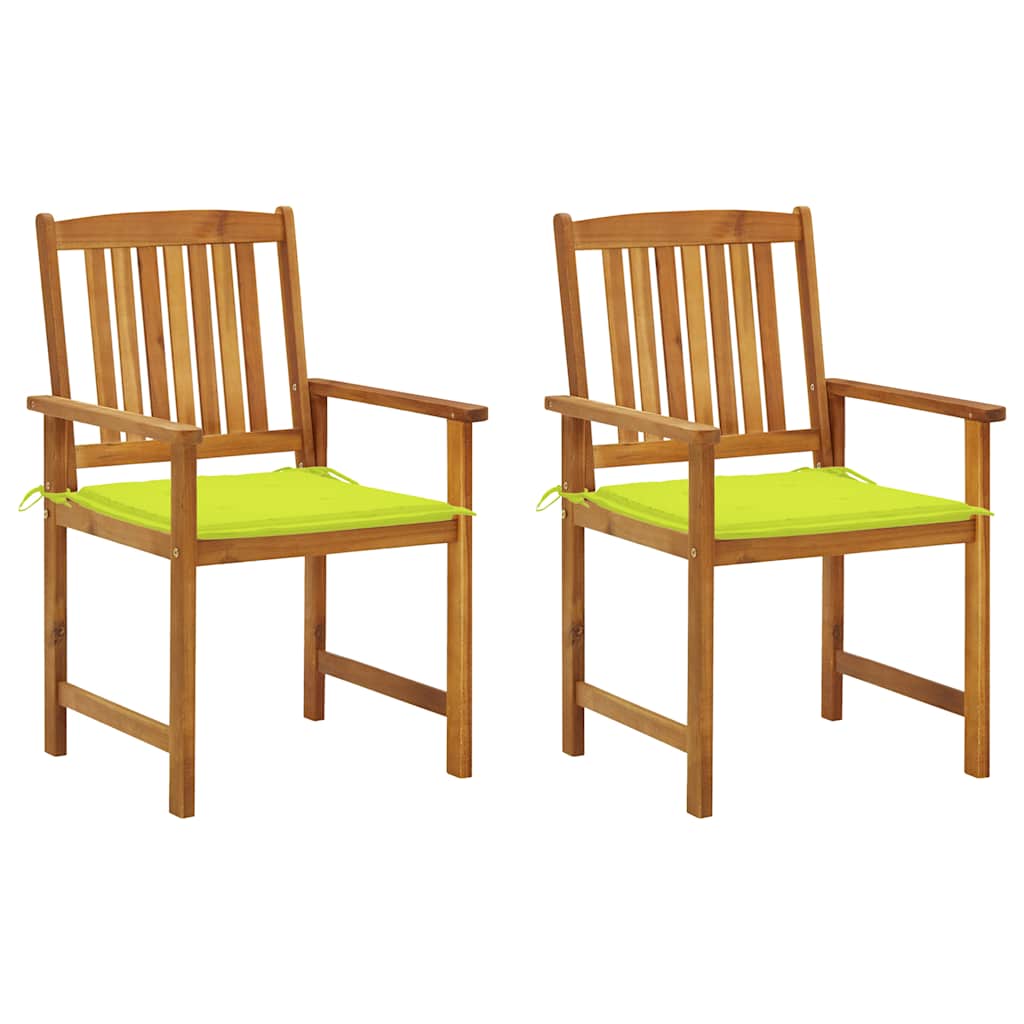 Tuinstoelen 2 st met kussens massief acaciahout is nu te koop bij PeponiXL, paradijselijk wonen!