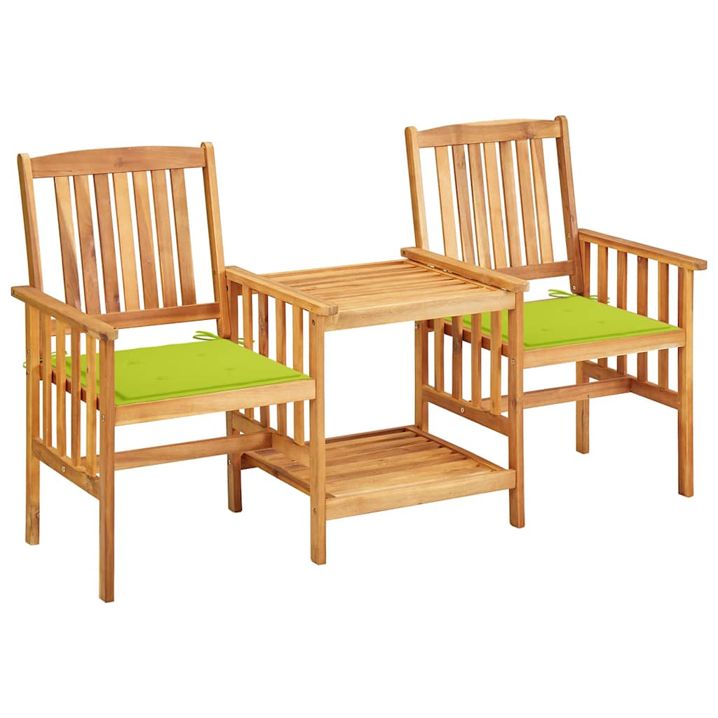 Tuinstoelen met tafeltje en kussens massief acaciahout is nu te koop bij PeponiXL, paradijselijk wonen!