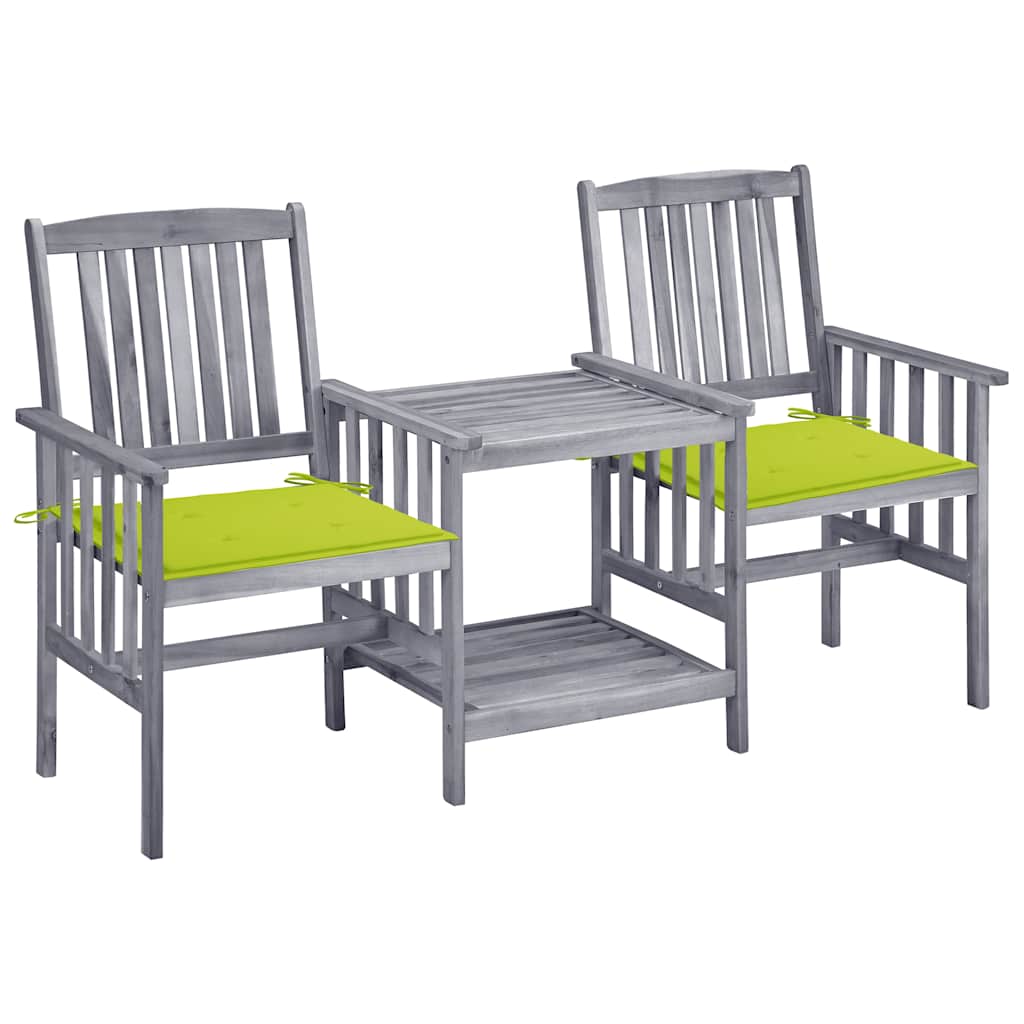 Tuinstoelen met tafeltje en kussens massief acaciahout is nu te koop bij PeponiXL, paradijselijk wonen!