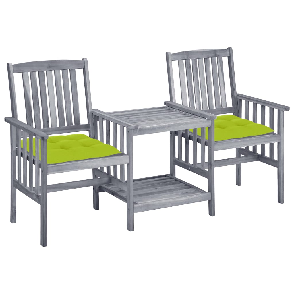 Tuinstoelen met tafeltje en kussens massief acaciahout is nu te koop bij PeponiXL, paradijselijk wonen!