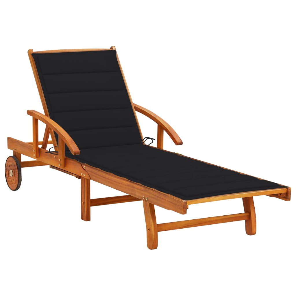 Ligbed met kussen massief acaciahout is nu te koop bij PeponiXL, paradijselijk wonen!