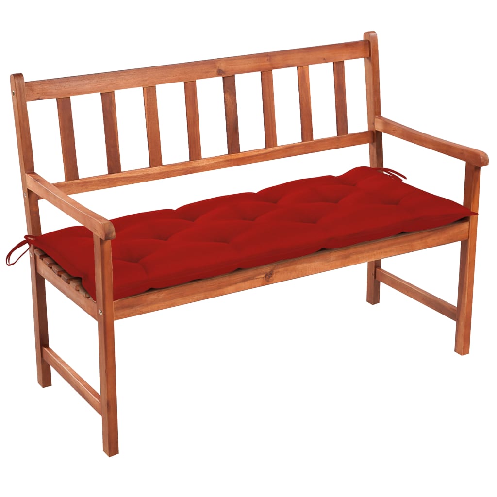 Tuinbank met kussen 120 cm massief acaciahout is nu te koop bij PeponiXL, paradijselijk wonen!