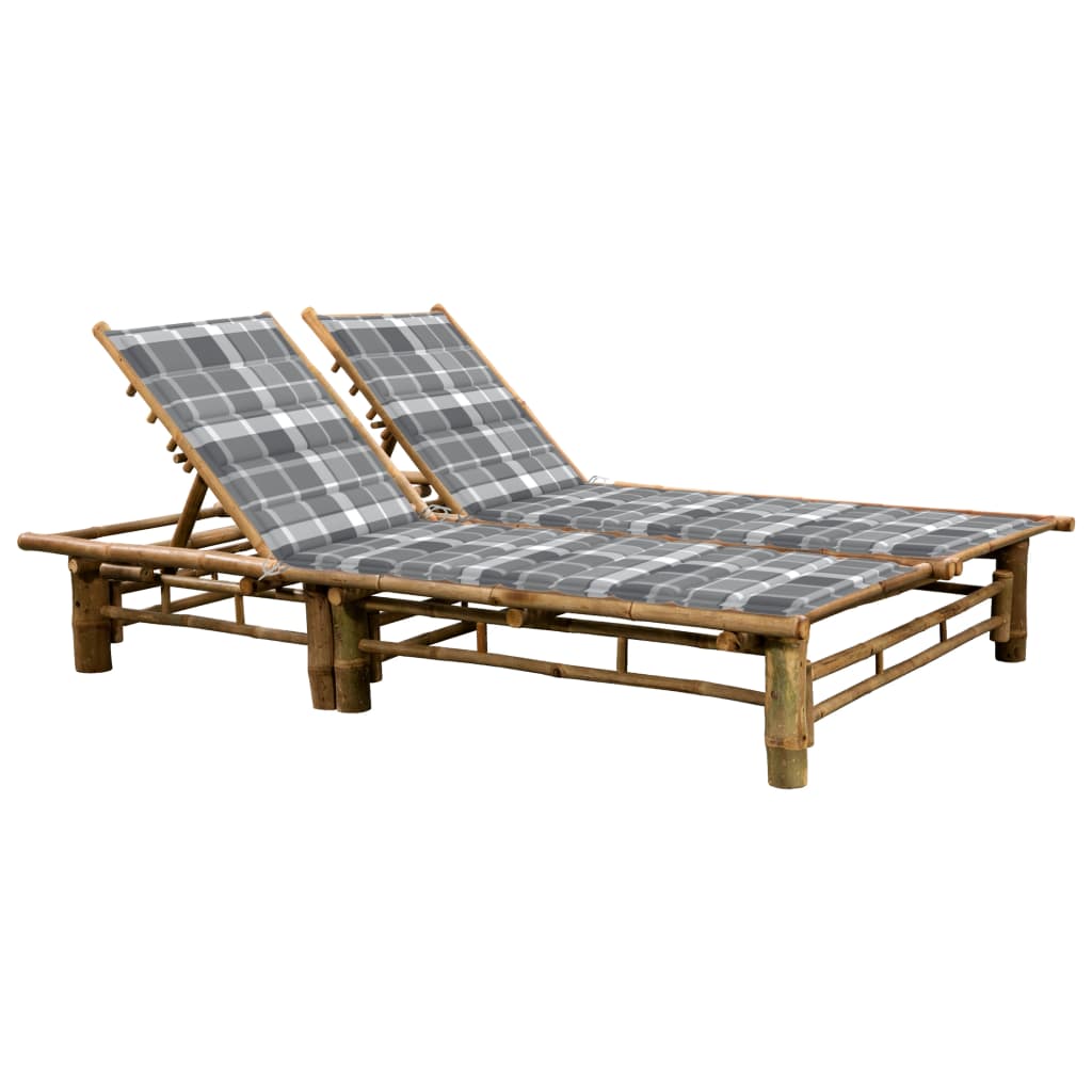 Ligbed 2-persoons met kussens bamboe is nu te koop bij PeponiXL, paradijselijk wonen!