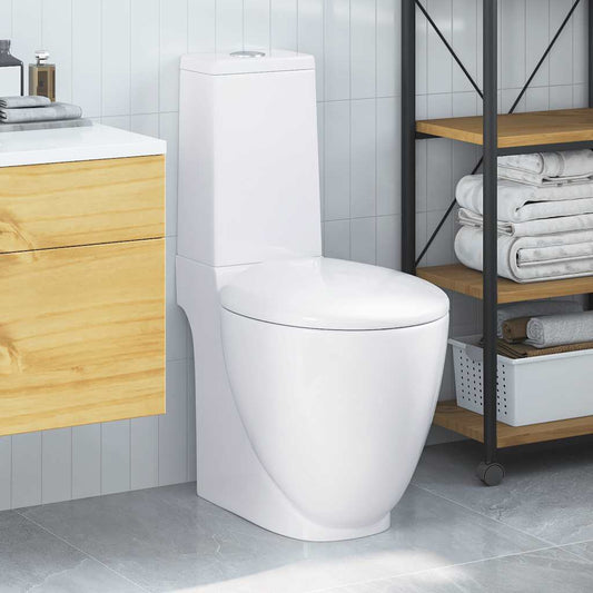 Toilet rond afvoer onder keramiek wit is nu te koop bij PeponiXL, paradijselijk wonen!