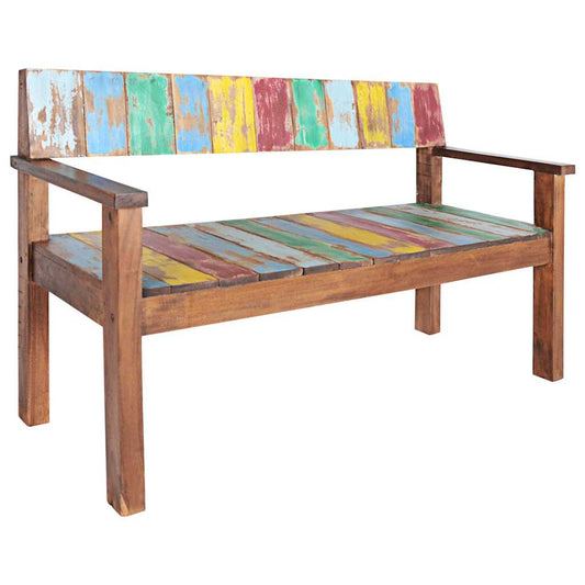 Bankje 115 cm massief gerecycled hout is nu te koop bij PeponiXL, paradijselijk wonen!
