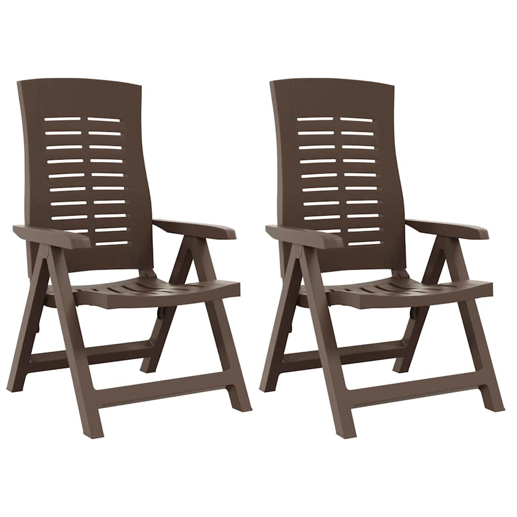 Tuinstoelen 2 st verstelbaar kunststof mokka is nu te koop bij PeponiXL, paradijselijk wonen!