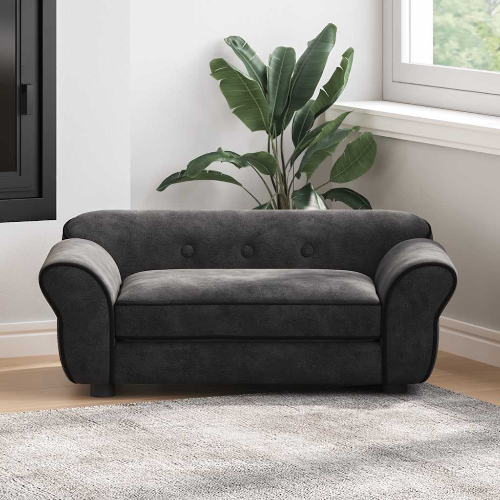 Hondenbank 72x45x30 cm pluche zwart is nu te koop bij PeponiXL, paradijselijk wonen!